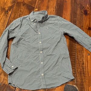 Vineyard Vines Green and White Checkered Shirt